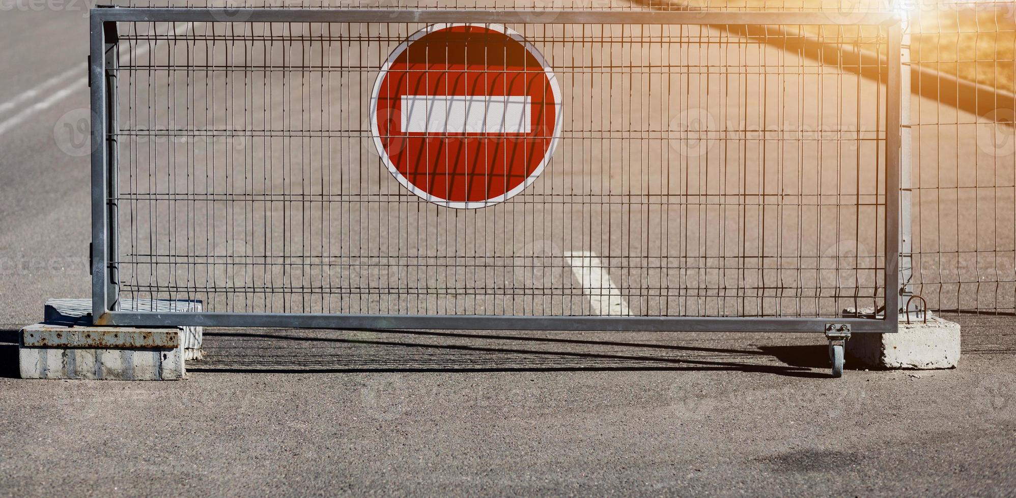 red stop road sign photo