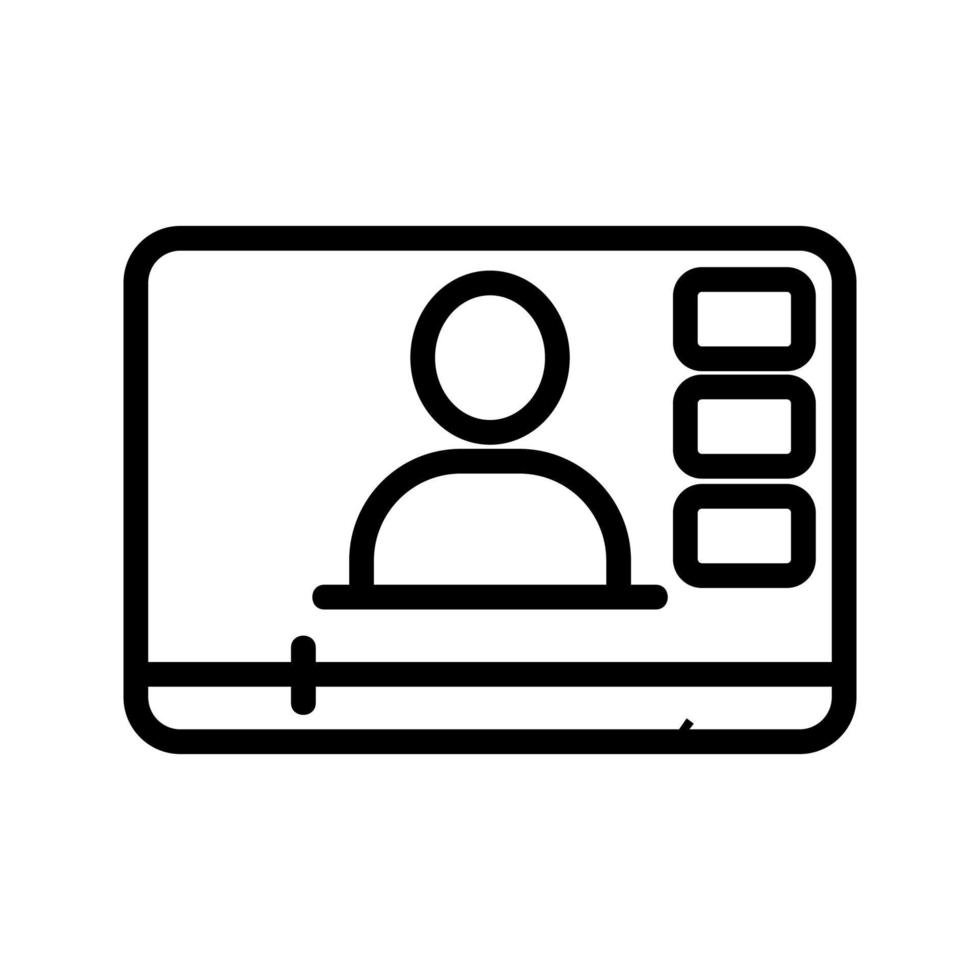Online presentation icon vector. Isolated contour symbol illustration vector