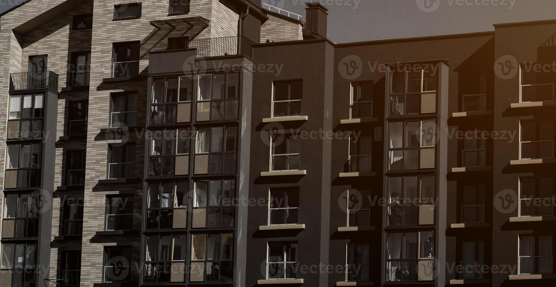 Modern apartment buildings on a sunny day photo