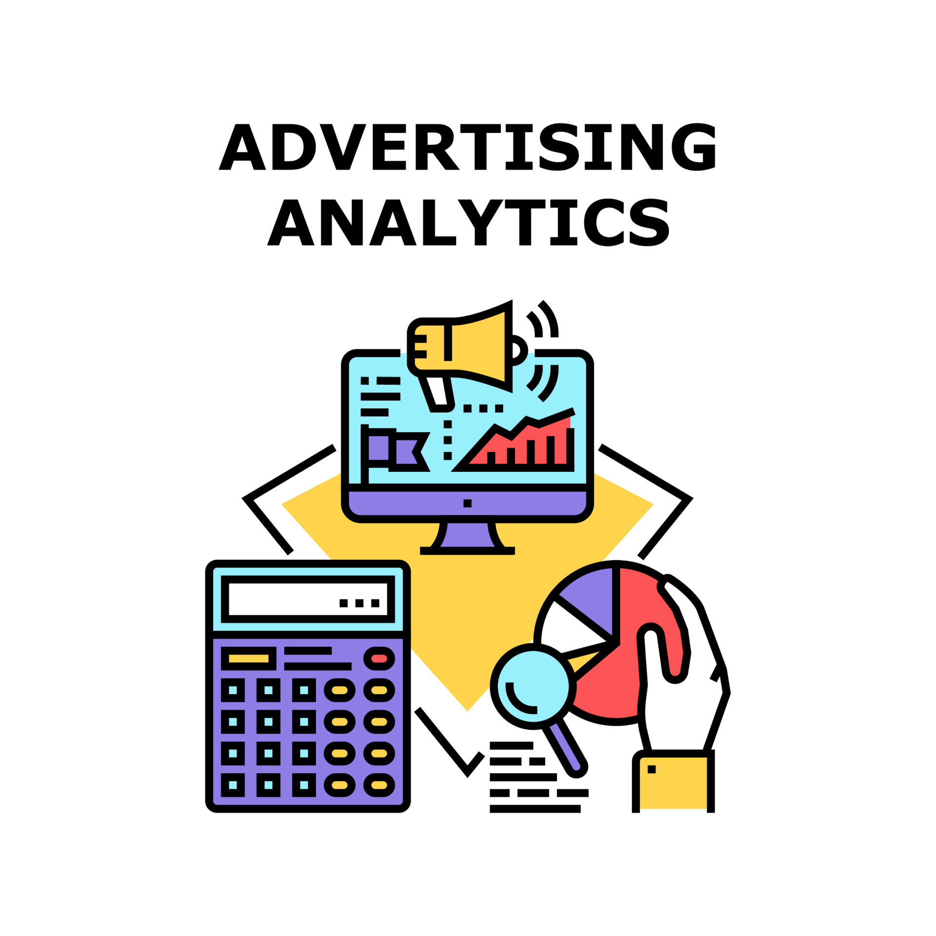 Advertising Analytics Vector Concept Illustration 18774230 Vector Art