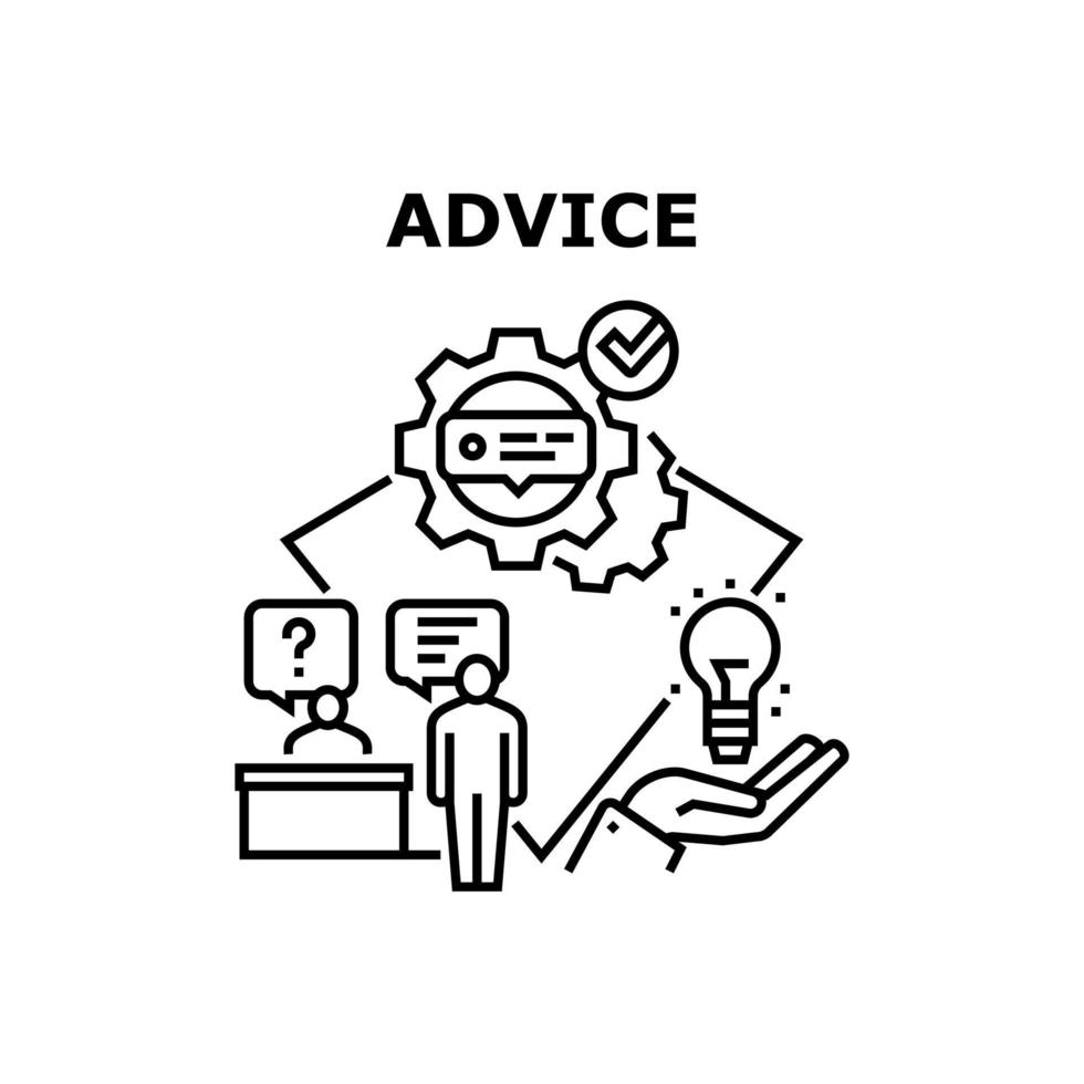 Advice Colleague Vector Concept Color Illustration