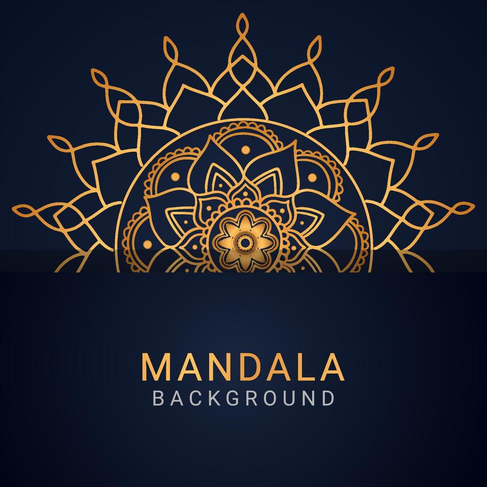 luxury mandala golden with a black background elegant designluxury mandala golden with a black background elegant design vector