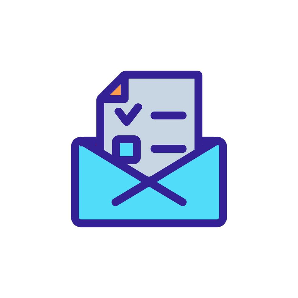 Vote envelope icon vector. Isolated contour symbol illustration vector