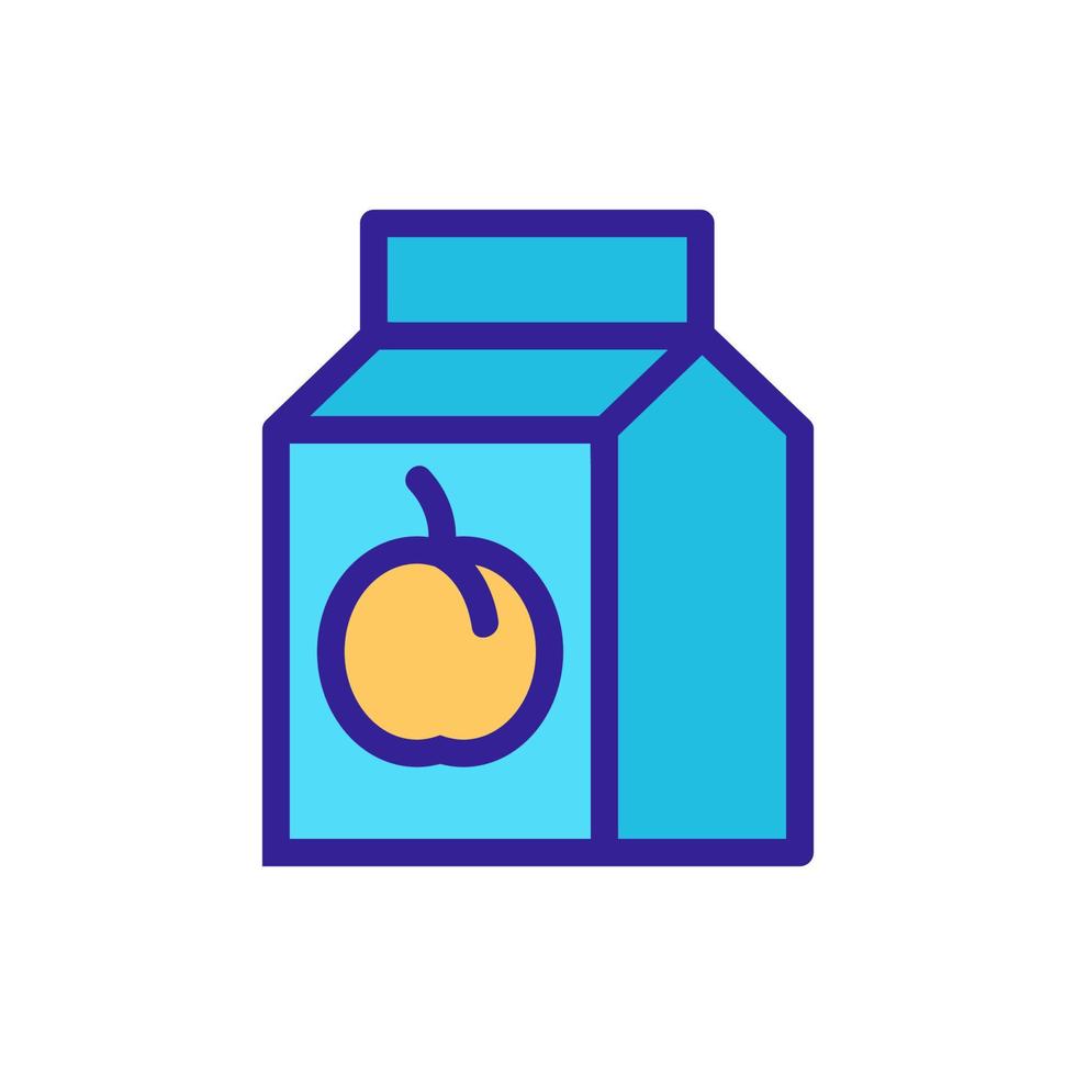 Peach icon vector. Isolated contour symbol illustration vector