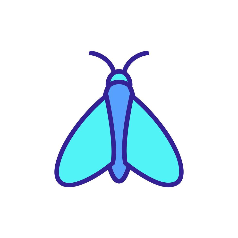 Moth icon vector. Isolated contour symbol illustration vector