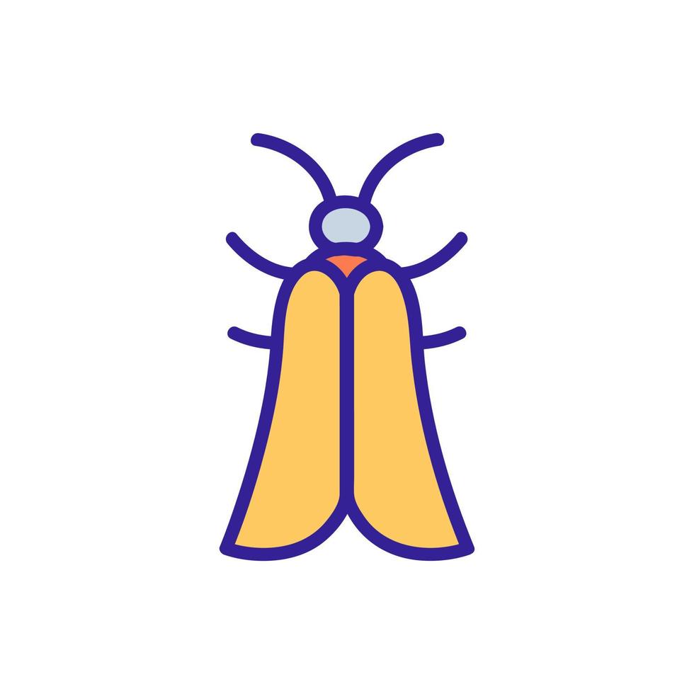 Moth icon vector. Isolated contour symbol illustration vector