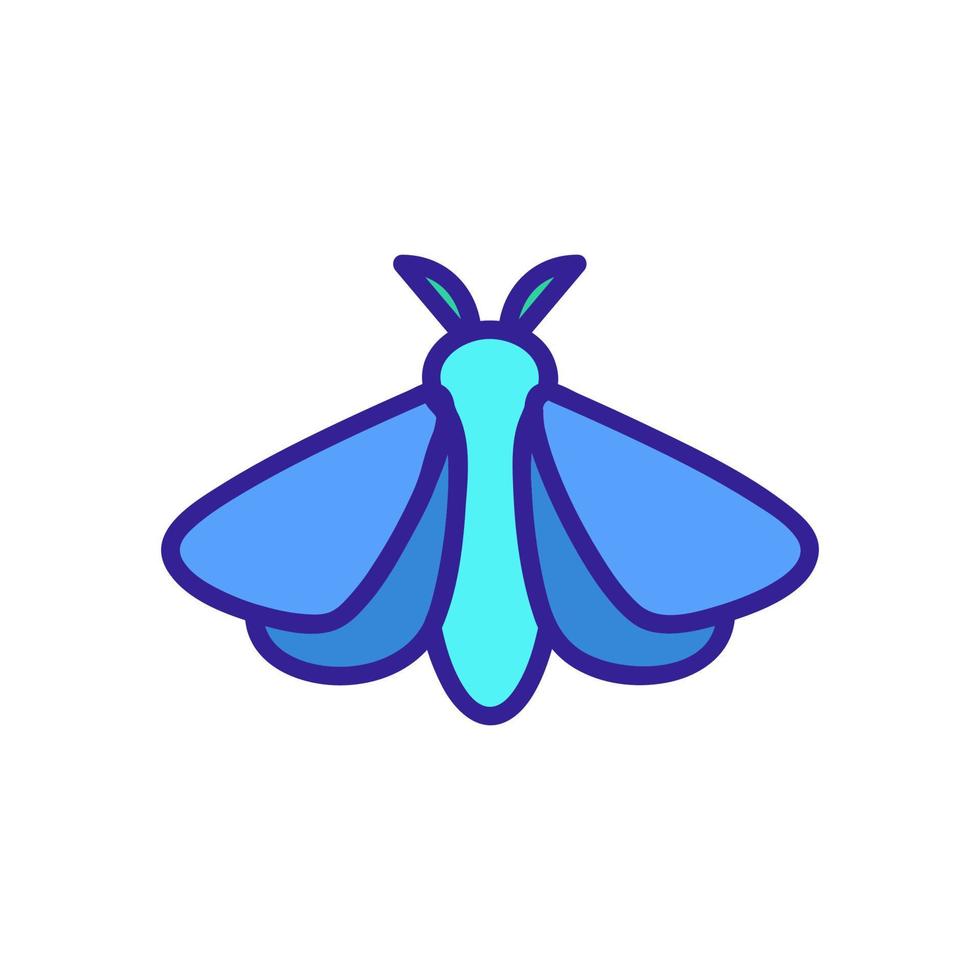 Moth icon vector. Isolated contour symbol illustration vector