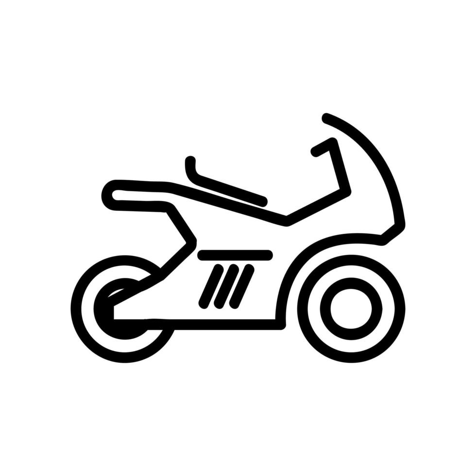 motorcycle icon vector. Isolated contour symbol illustration vector