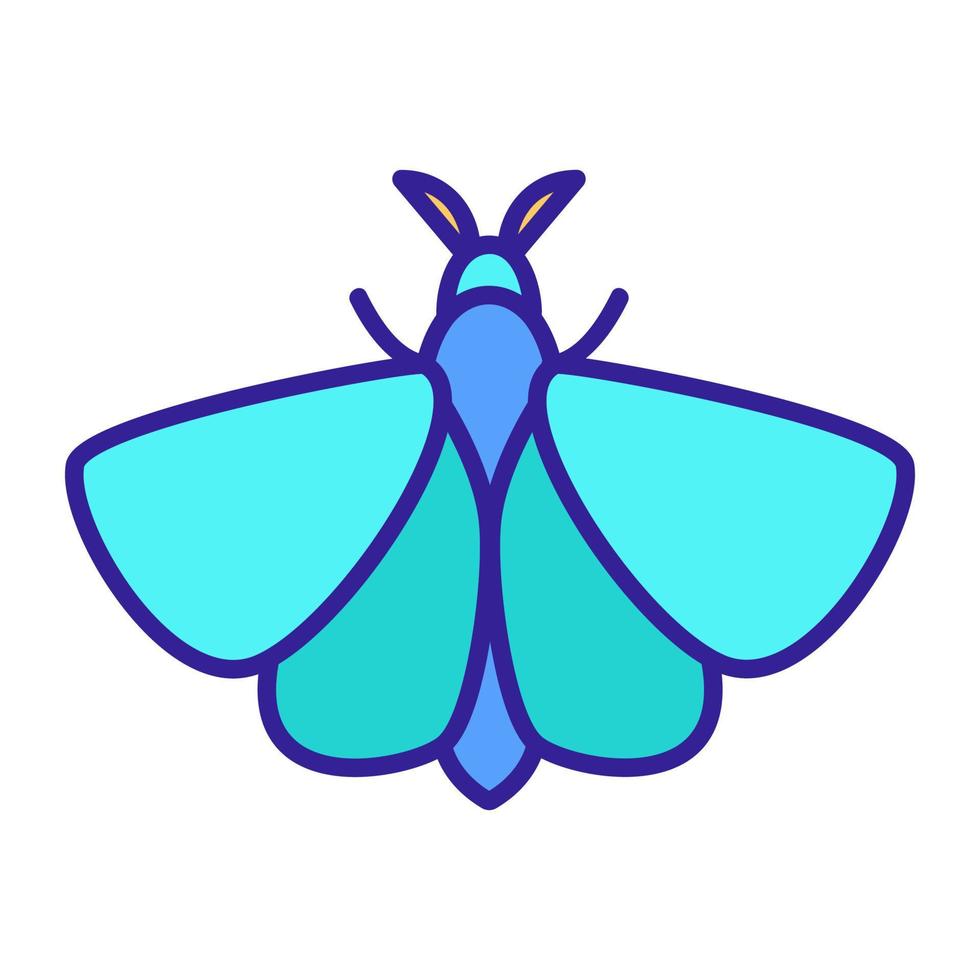 Moth icon vector. Isolated contour symbol illustration vector