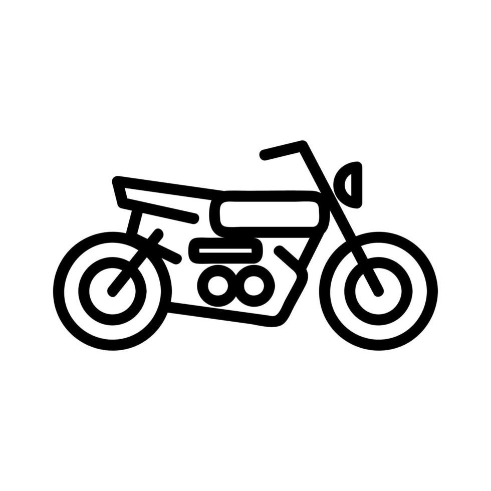 motorcycle icon vector. Isolated contour symbol illustration vector