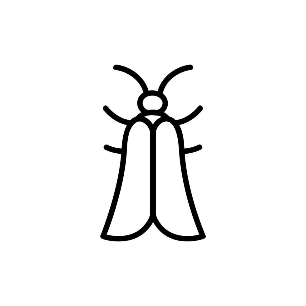 Moth icon vector. Isolated contour symbol illustration vector