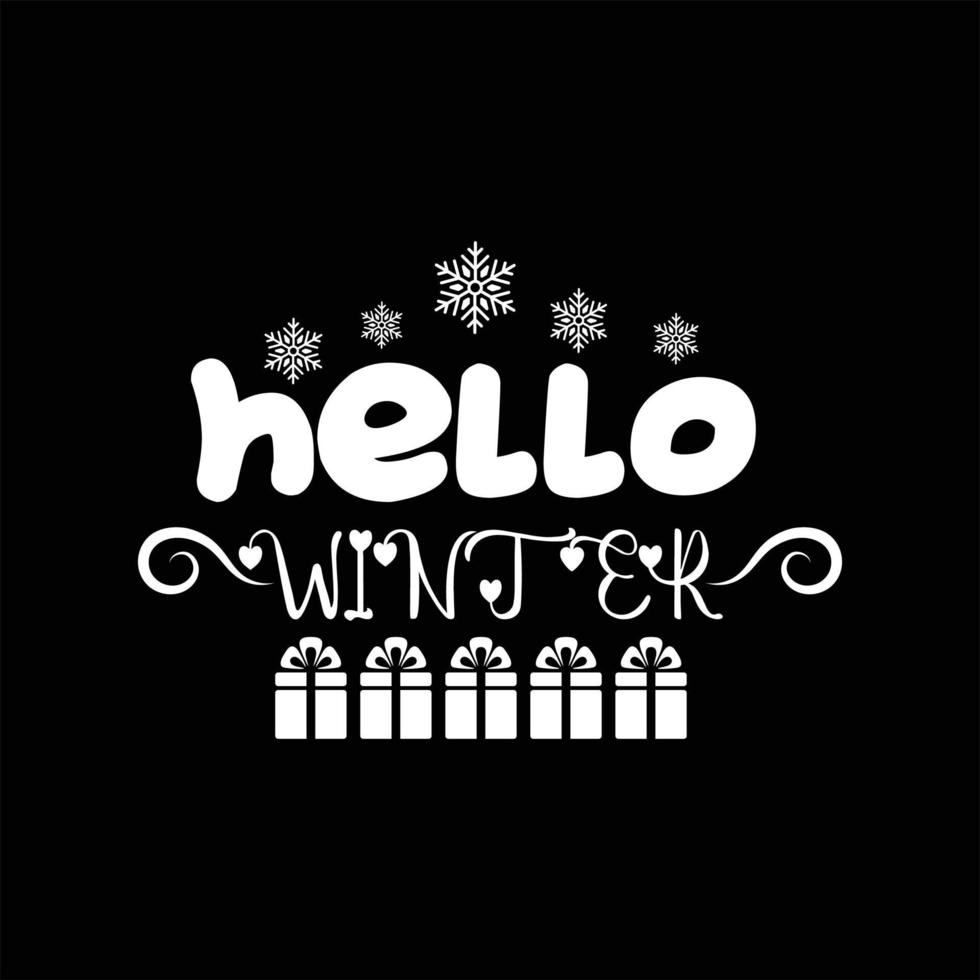 Winter T-shirt Design vector