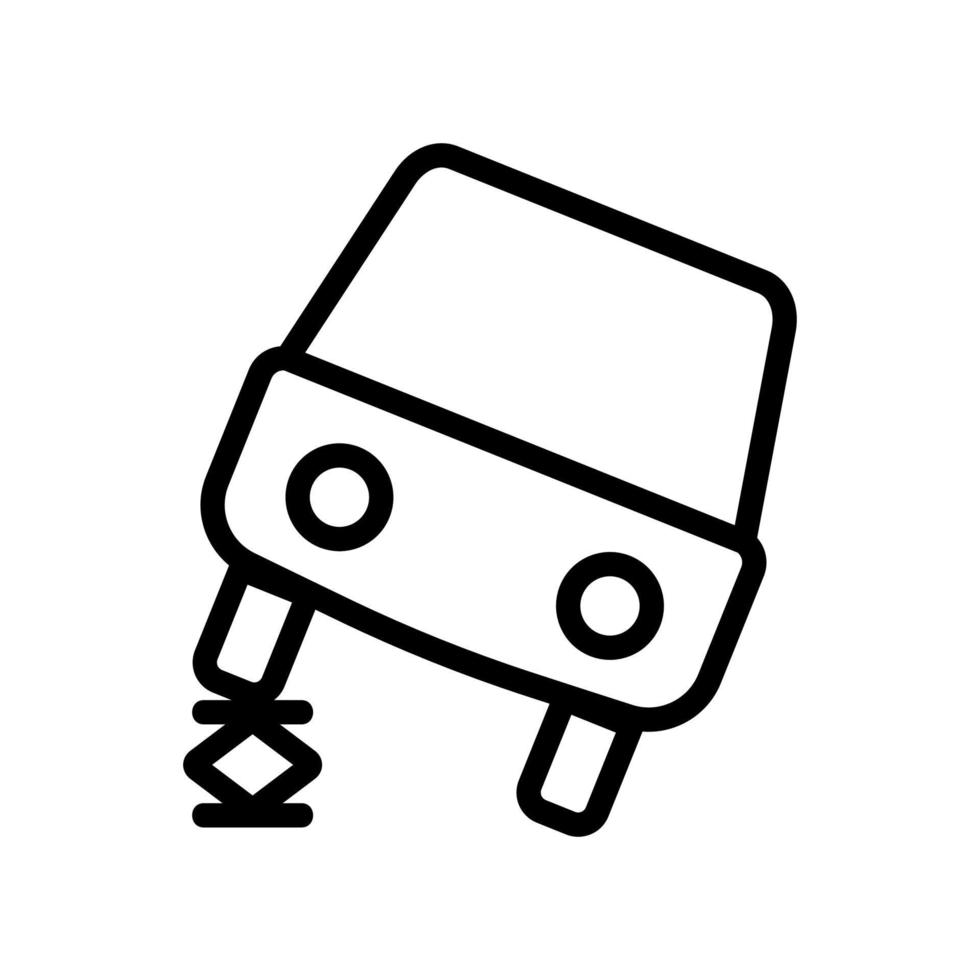 Car jack-screw icon vector. Isolated contour symbol illustration vector
