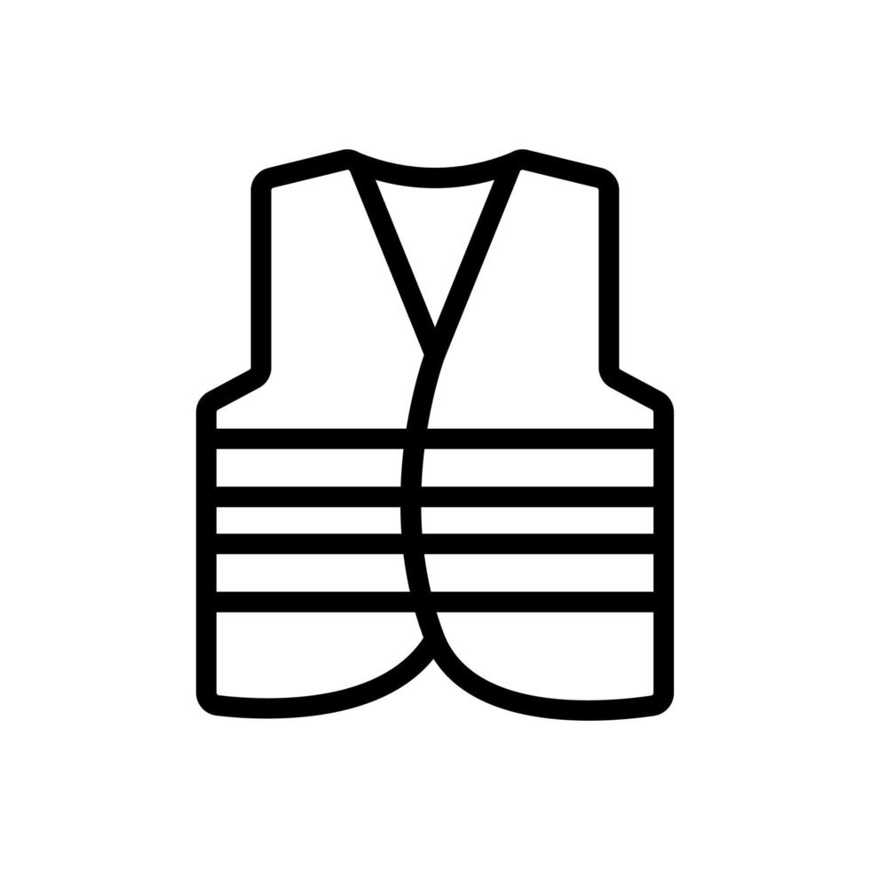 lift safety vest icon vector outline illustration