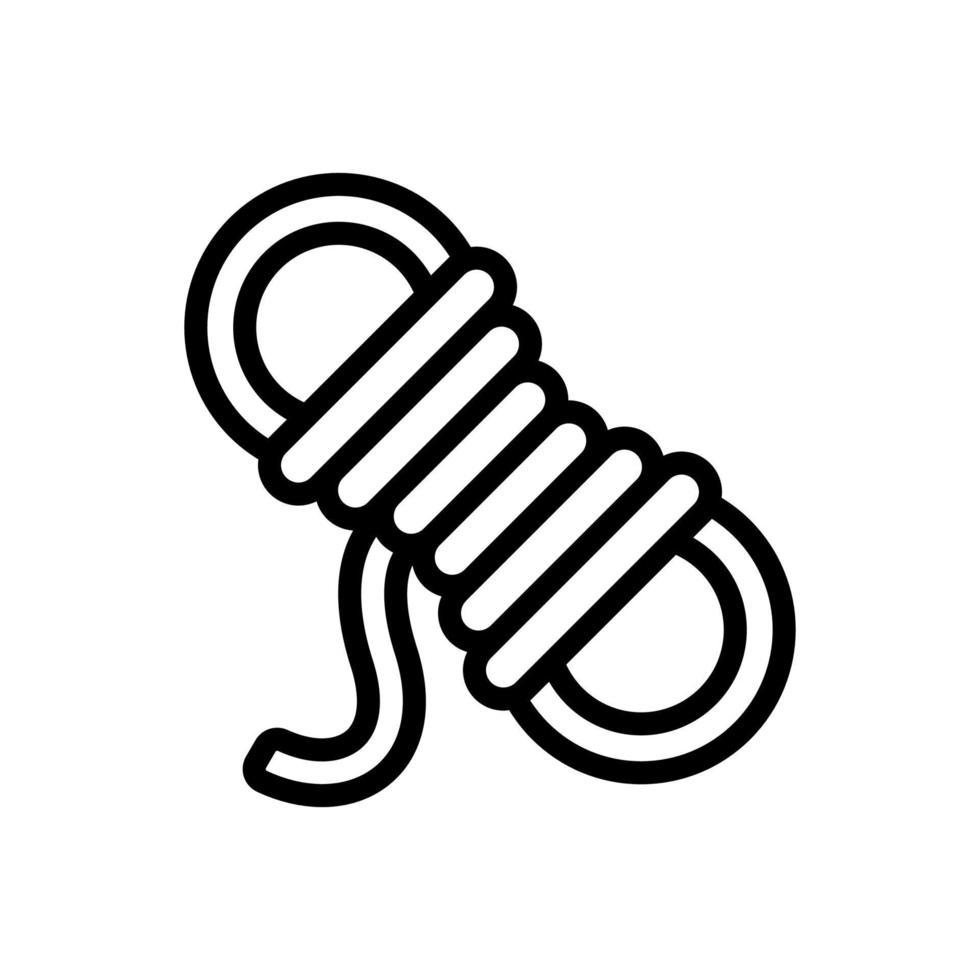 coiled rope icon vector outline illustration