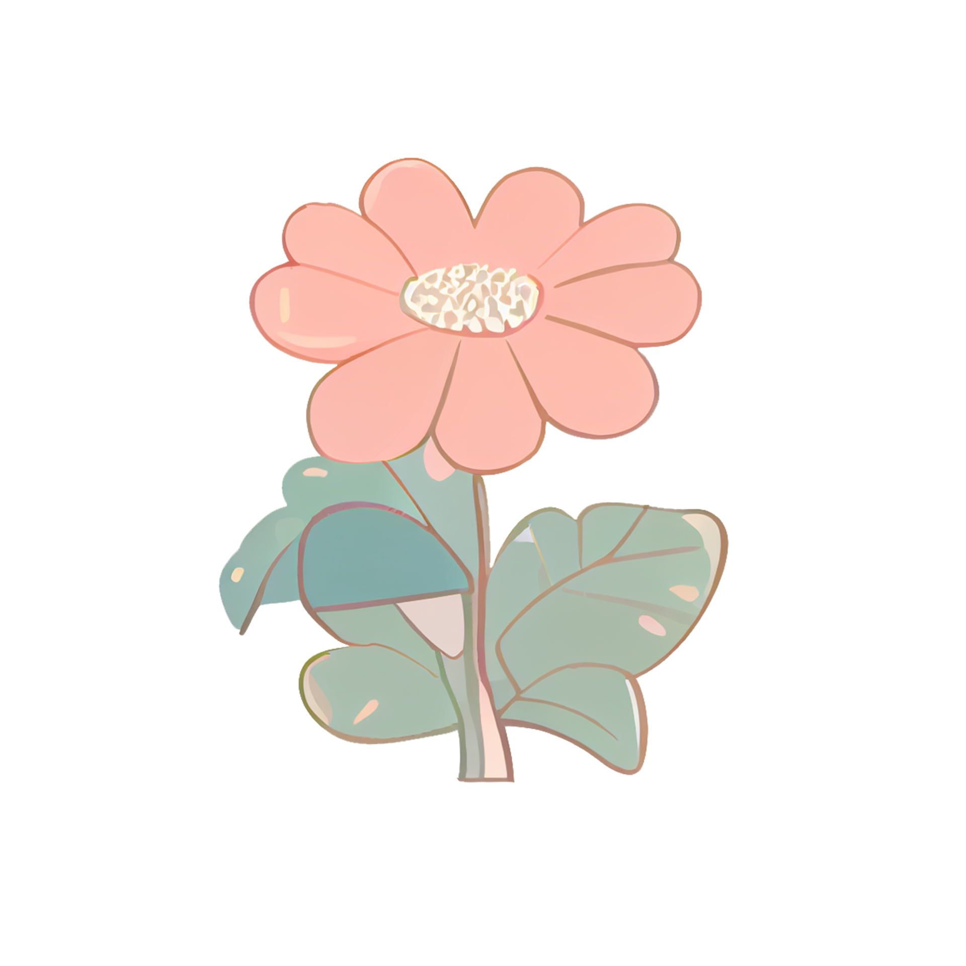 Cute flowers cartoon emoticon set. Funny flowers collection. 18774964 PNG