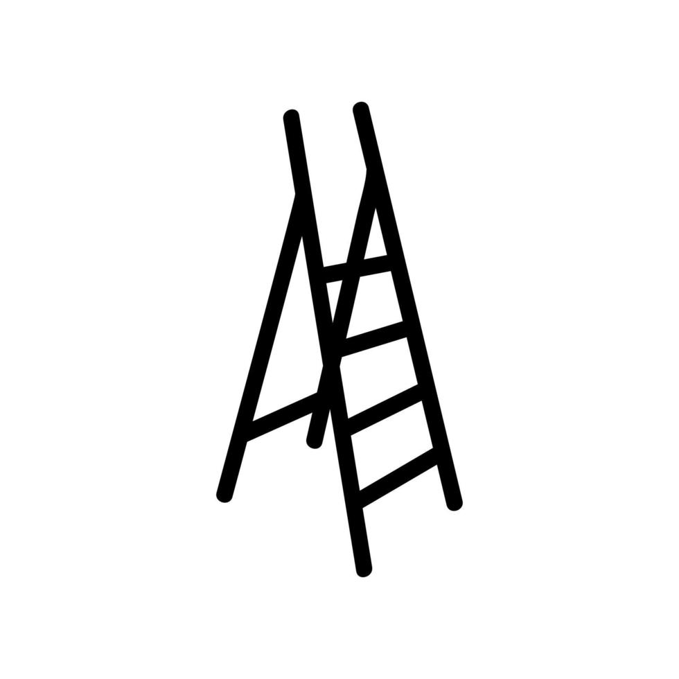 self-regulating distance not very safe ladder icon vector outline illustration