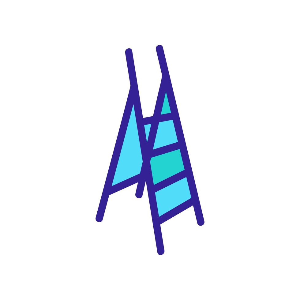 self-regulating distance not very safe ladder icon vector outline illustration