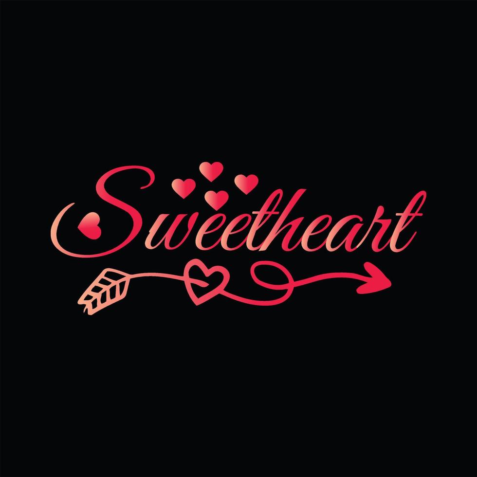 Valentine T-shirt Design vector