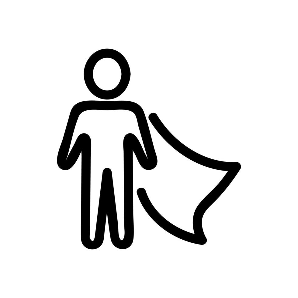 Super Hero Icon Vector. Isolated contour symbol illustration vector