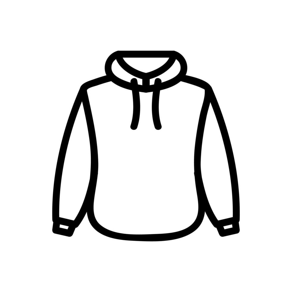 Warm hoodie icon vector. Isolated contour symbol illustration vector