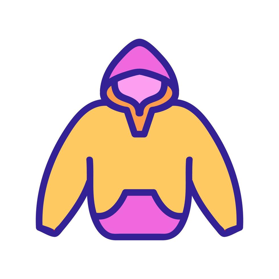 Warm hoodie icon vector. Isolated contour symbol illustration vector