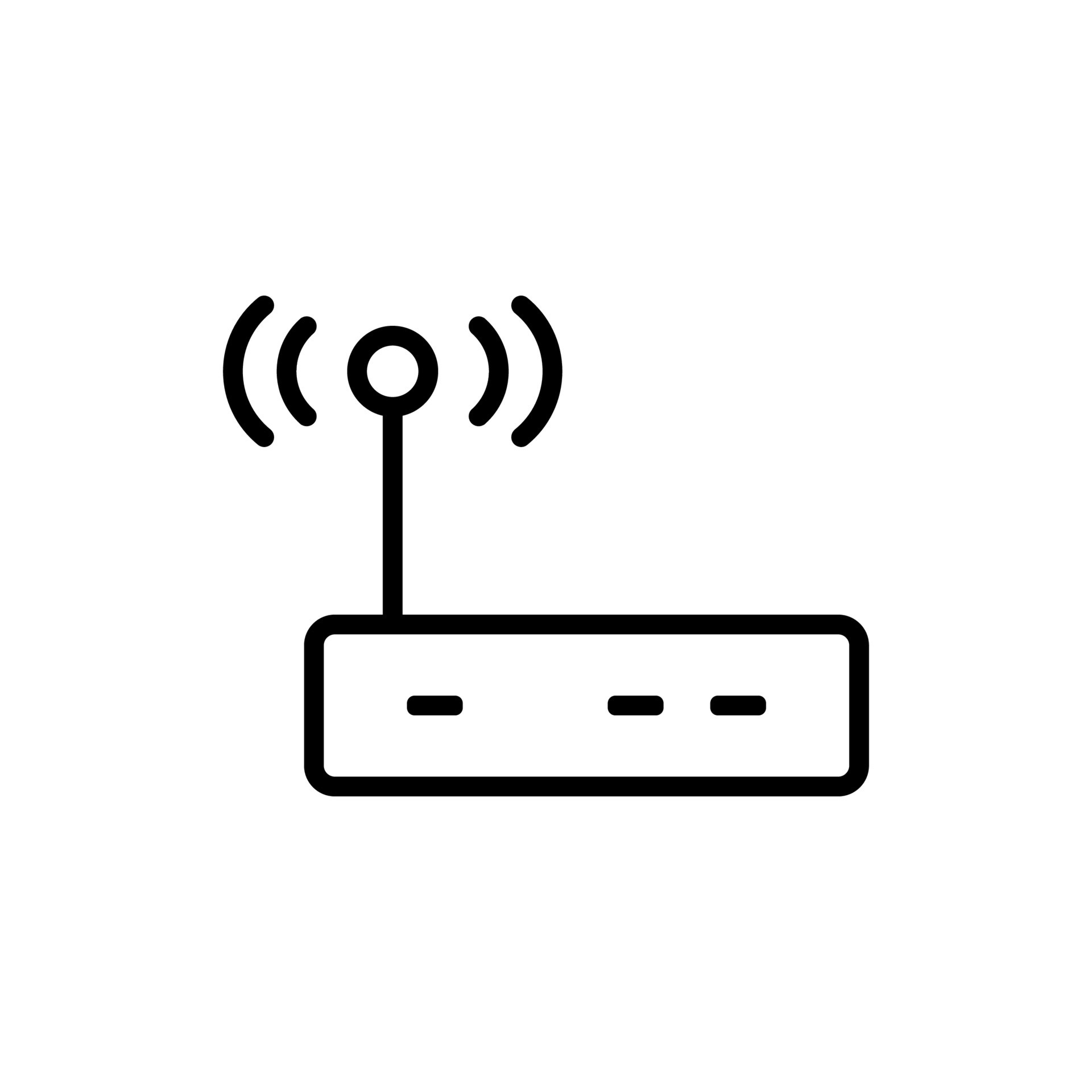 modem icon vector. Isolated contour symbol illustration
