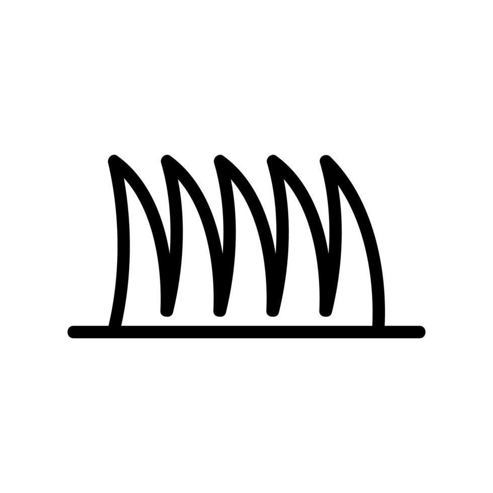 closely spaced blades of grass icon vector outline illustration