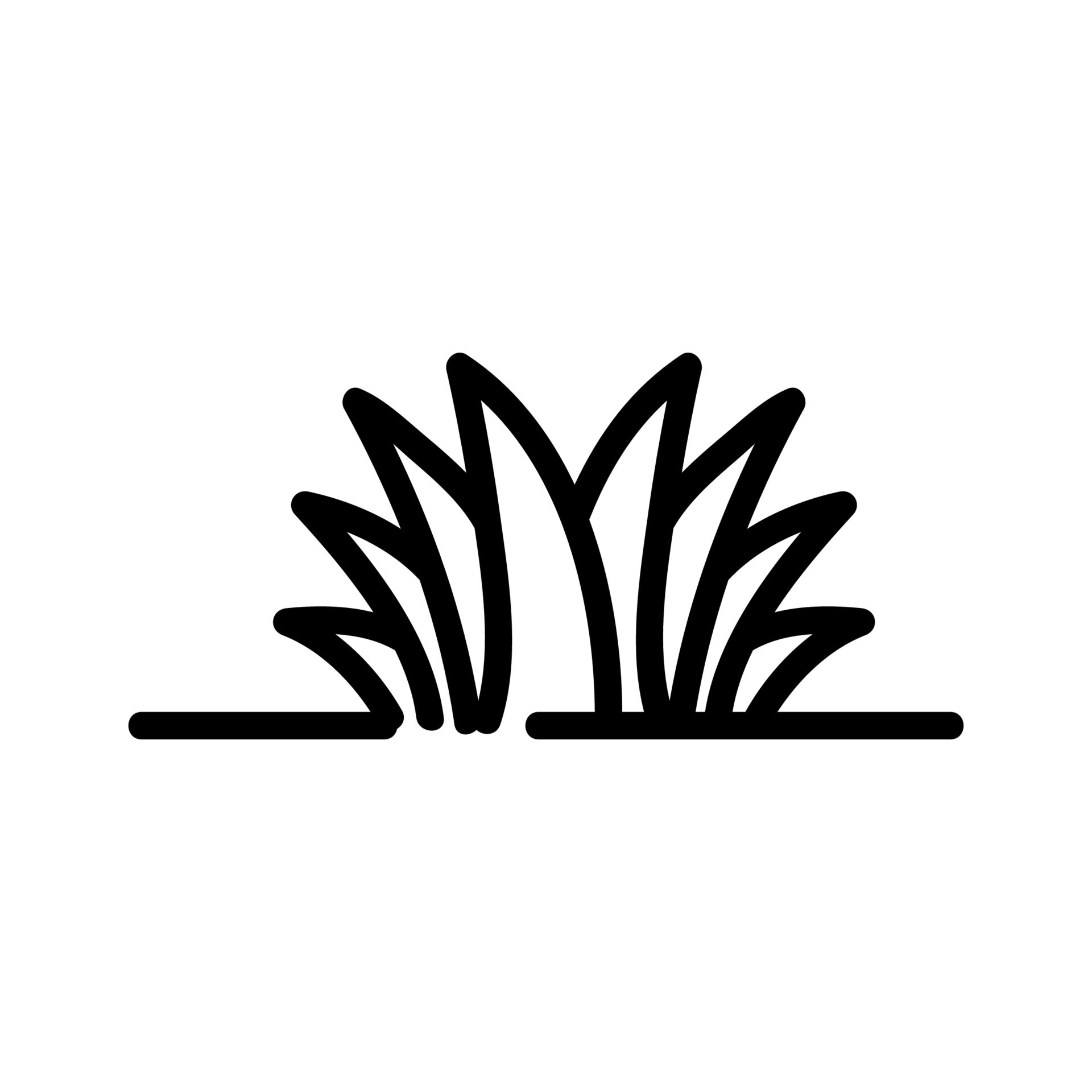 small lush bush of grass icon vector outline illustration 18775257