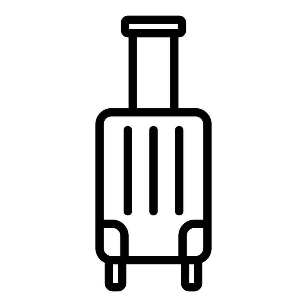 suitcase on wheels icon vector. Isolated contour symbol illustration vector
