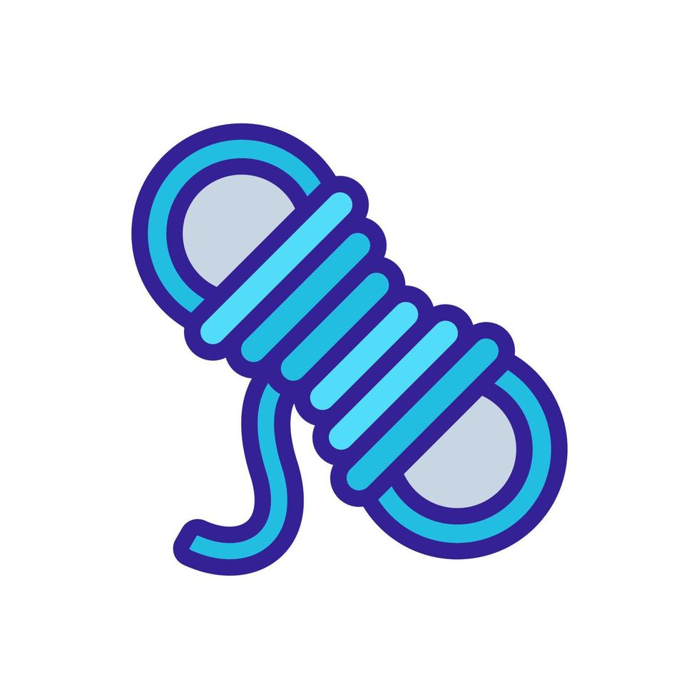 coiled rope icon vector outline illustration