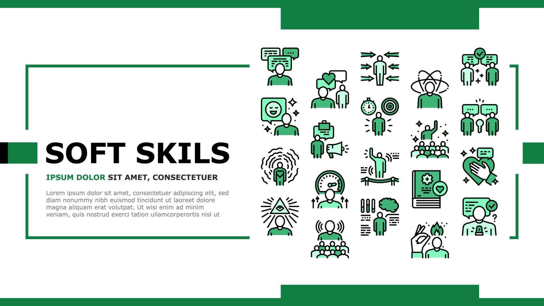 Soft Skills People Landing Header Vector