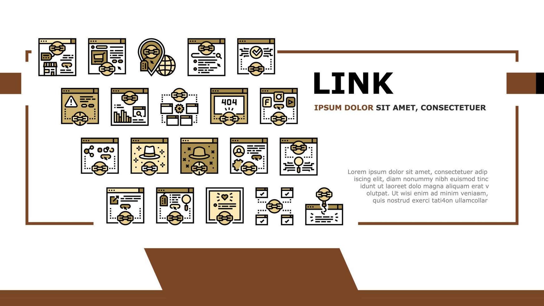 Link Building And Optimization Landing Header Vector