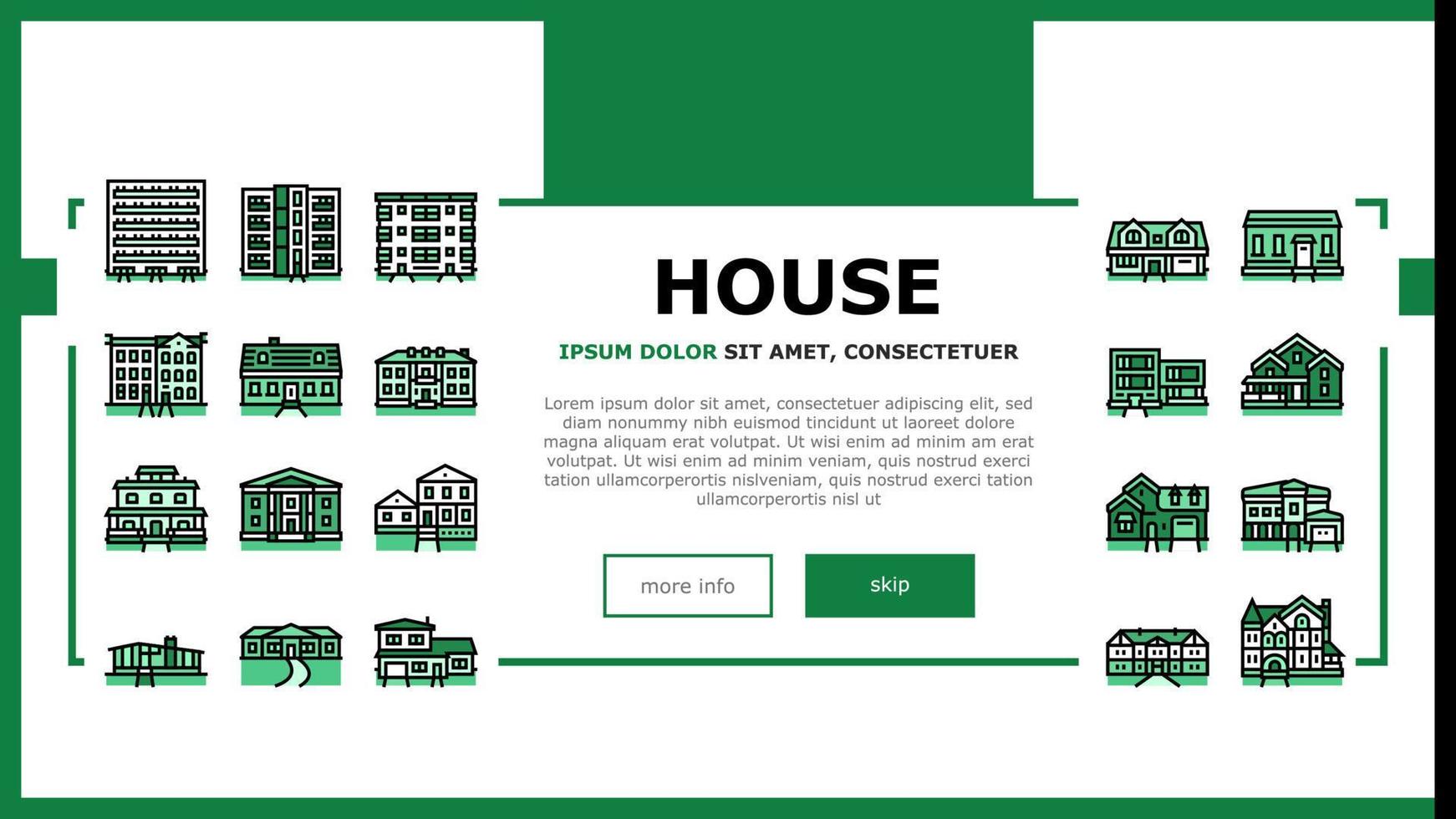 House Architectural Exterior Landing Header Vector 18775491 Vector Art