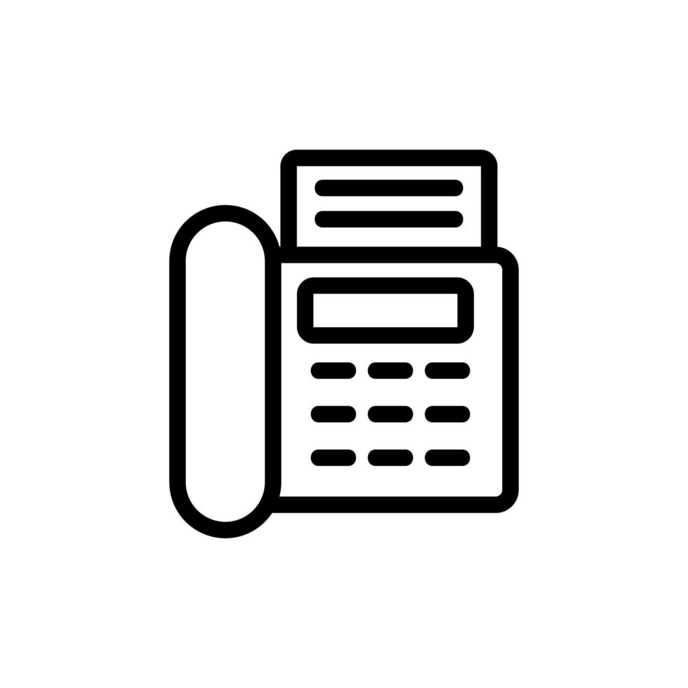 fax icon vector. Isolated contour symbol illustration vector