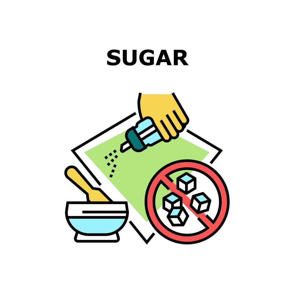azúcar ingrediente vector concepto color ilustración