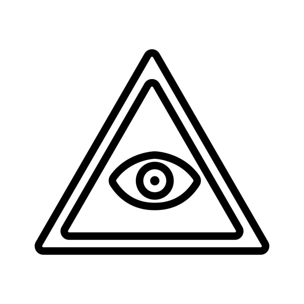 all-seeing eye of god icon vector outline illustration