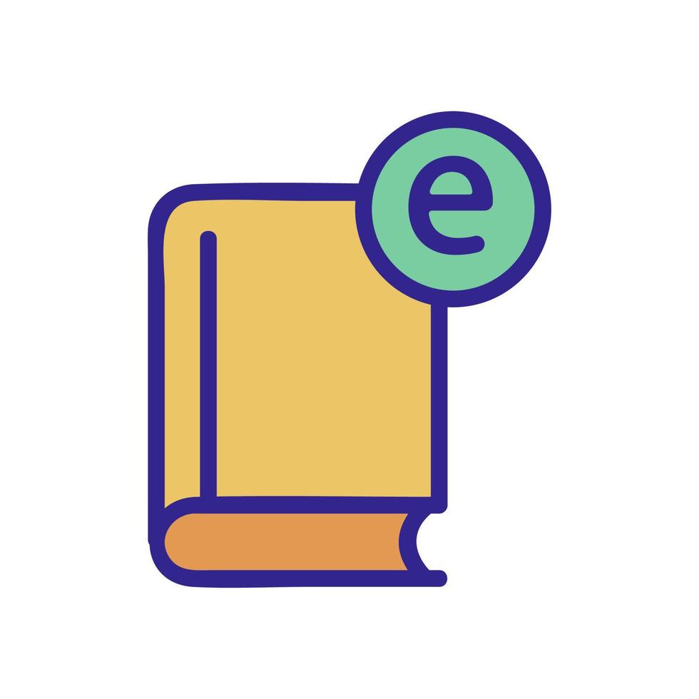 e-book icon vector outline illustration