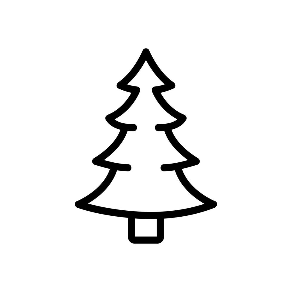 vector de icono de árbol de navidad. ilustración de símbolo de contorno aislado