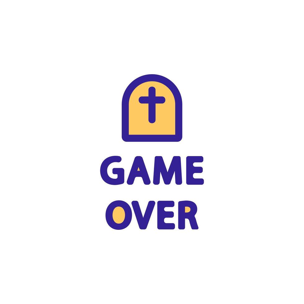 End of the game icon vector. Isolated contour symbol illustration vector