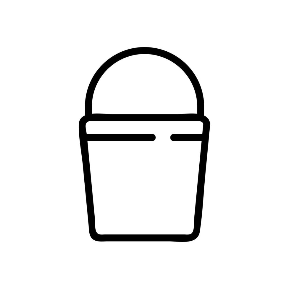 bucket icon vector. Isolated contour symbol illustration vector