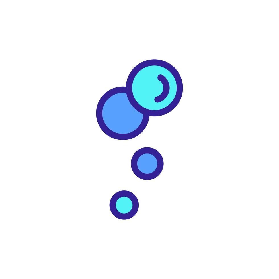 underwater vector bubbles. Isolated contour symbol illustration