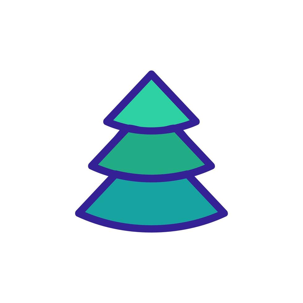 Christmas tree icon vector. Isolated contour symbol illustration vector