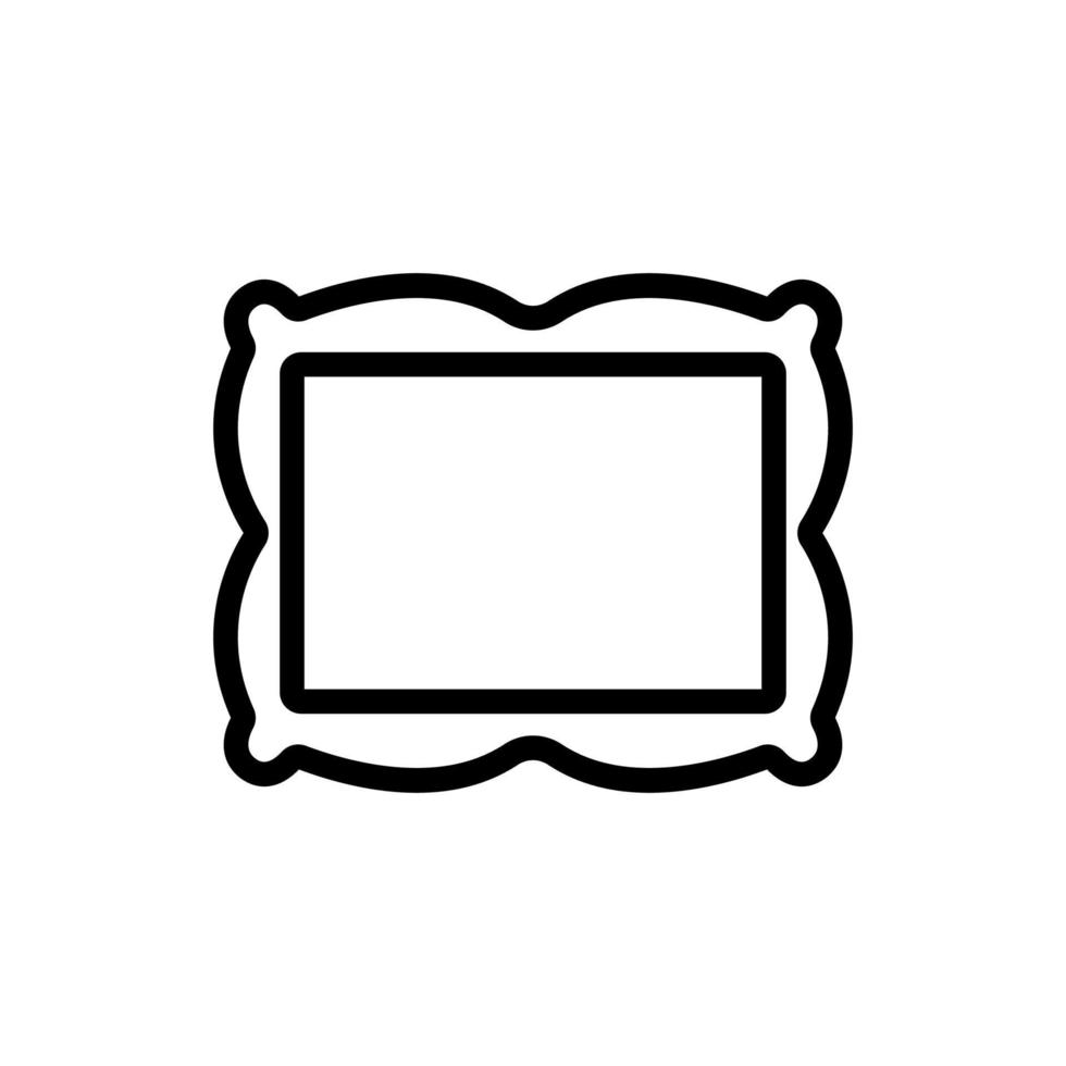 Picture in the frame of the icon vector. Isolated contour symbol illustration vector