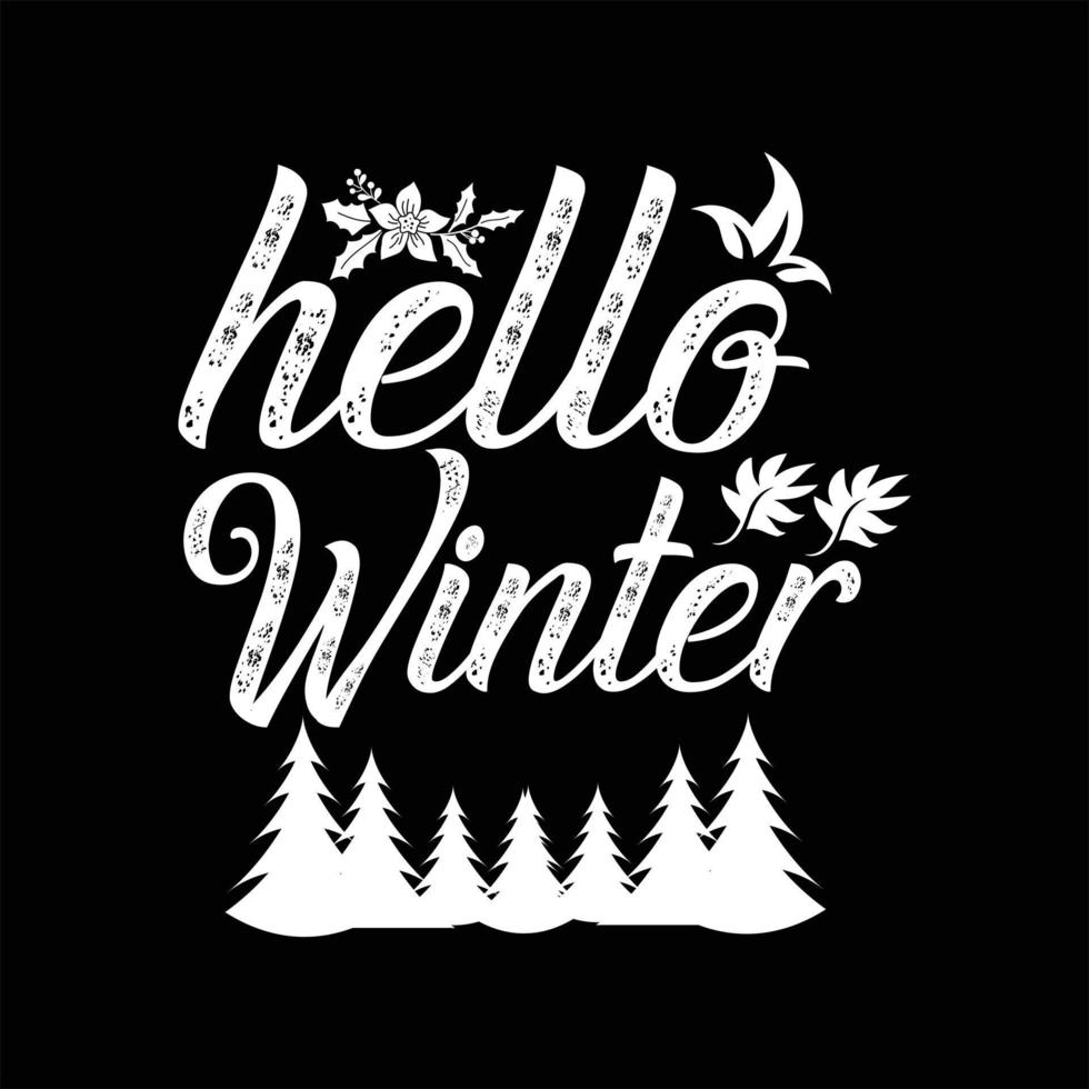 Winter T-shirt Design vector