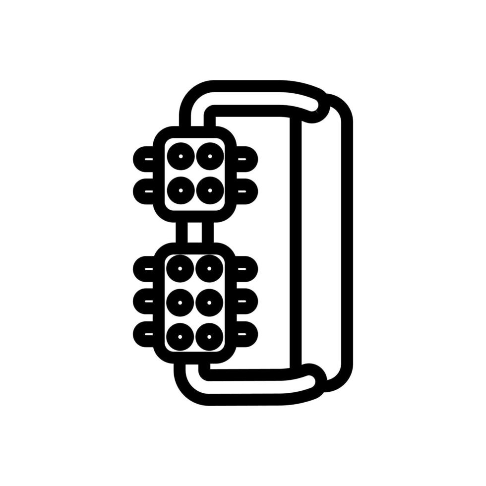 cellulite therapy massager icon vector outline illustration