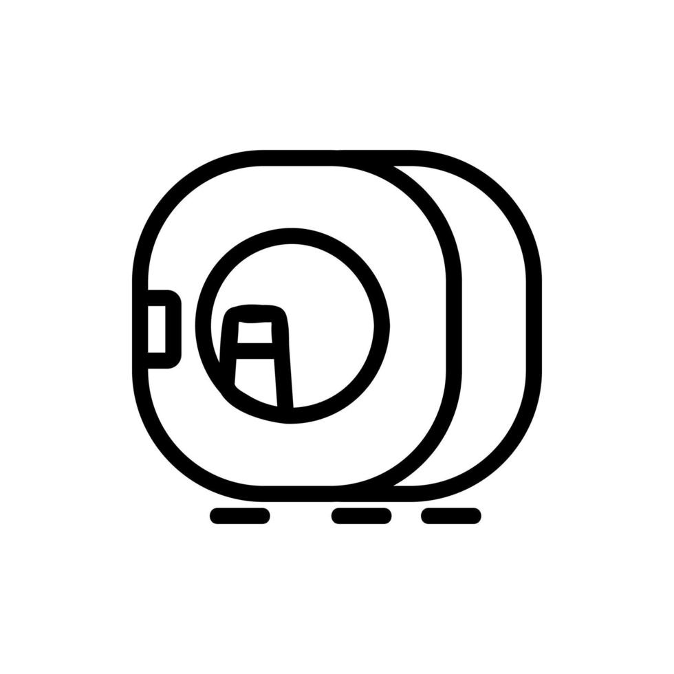 circular make-up refrigerator with window icon vector outline illustration