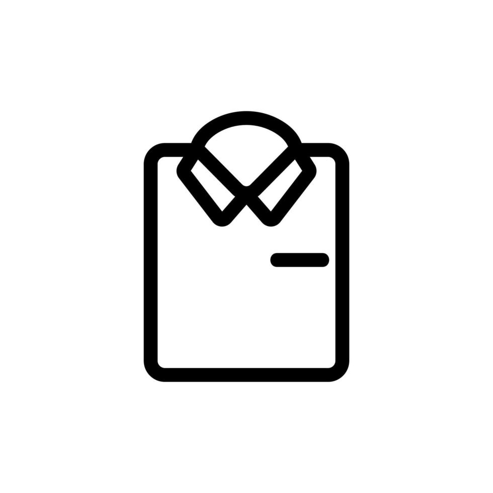 shirt icon vector. Isolated contour symbol illustration vector