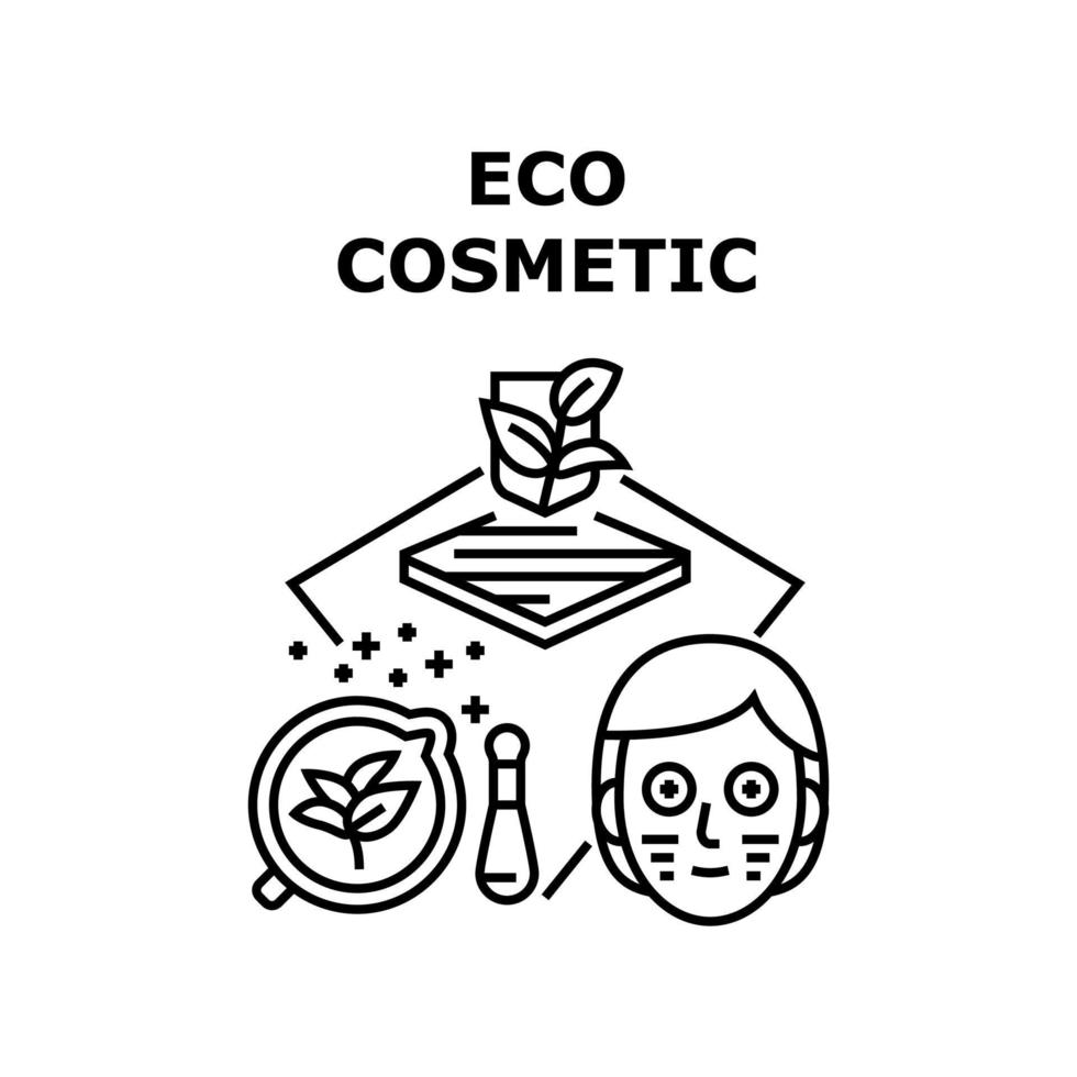 eco cosmético vector concepto negro ilustración