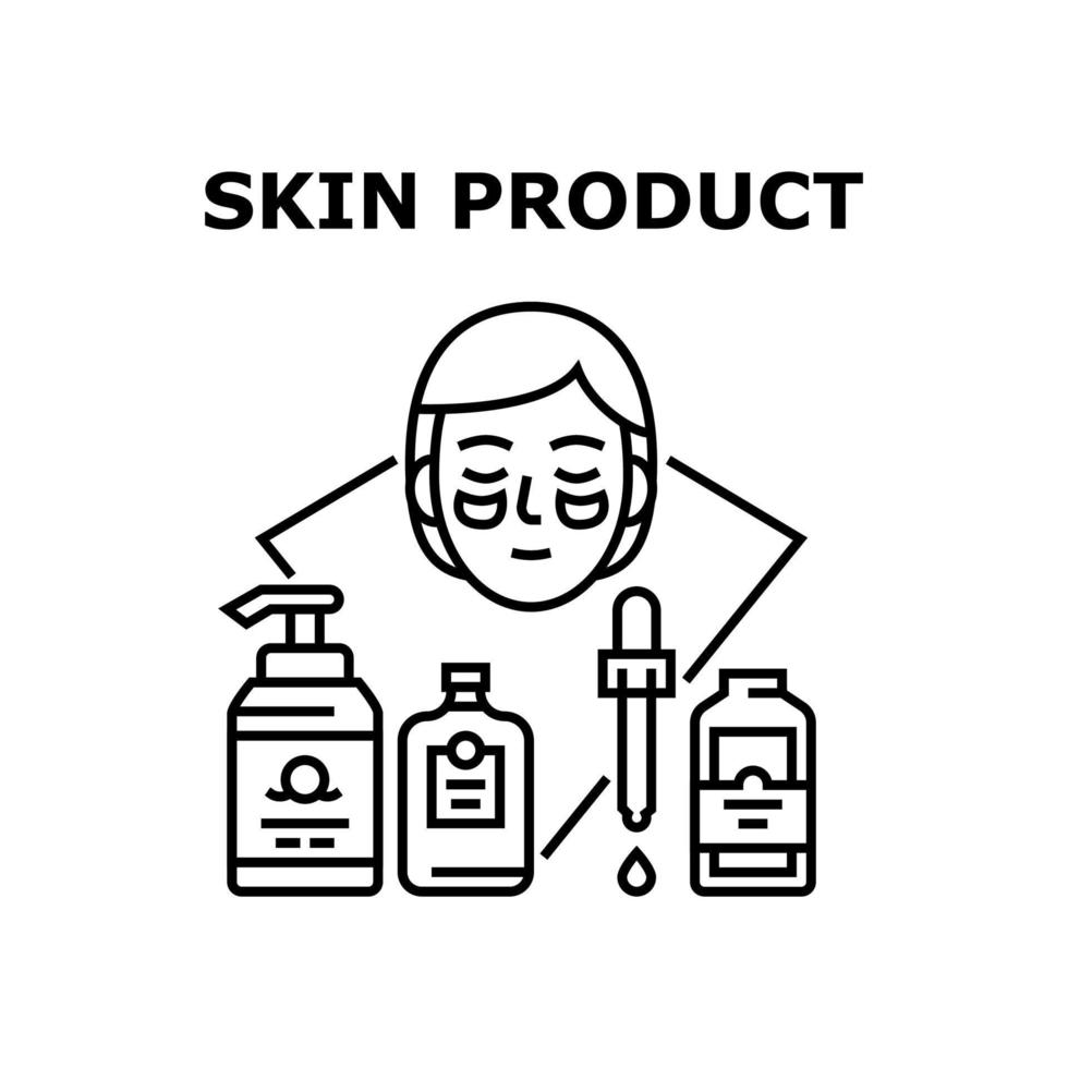 Skin Product Vector Concept Black Illustration